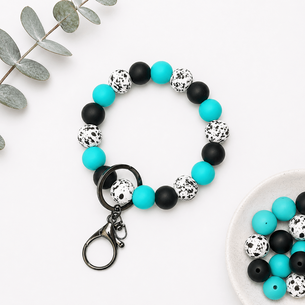 Teal & cow print - Kaits Kreations