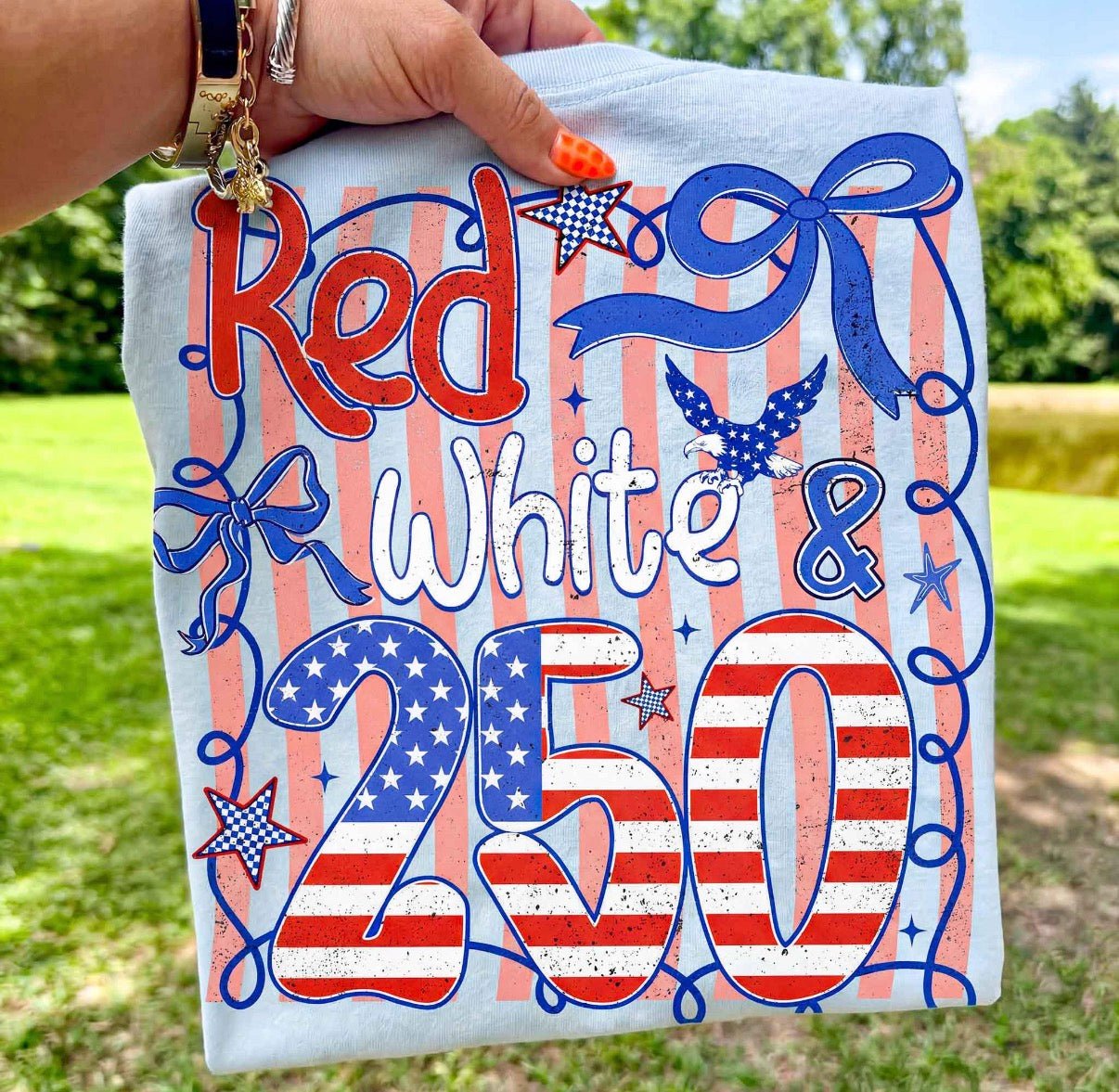 Red White & 250 with Bows - Kaits Kreations