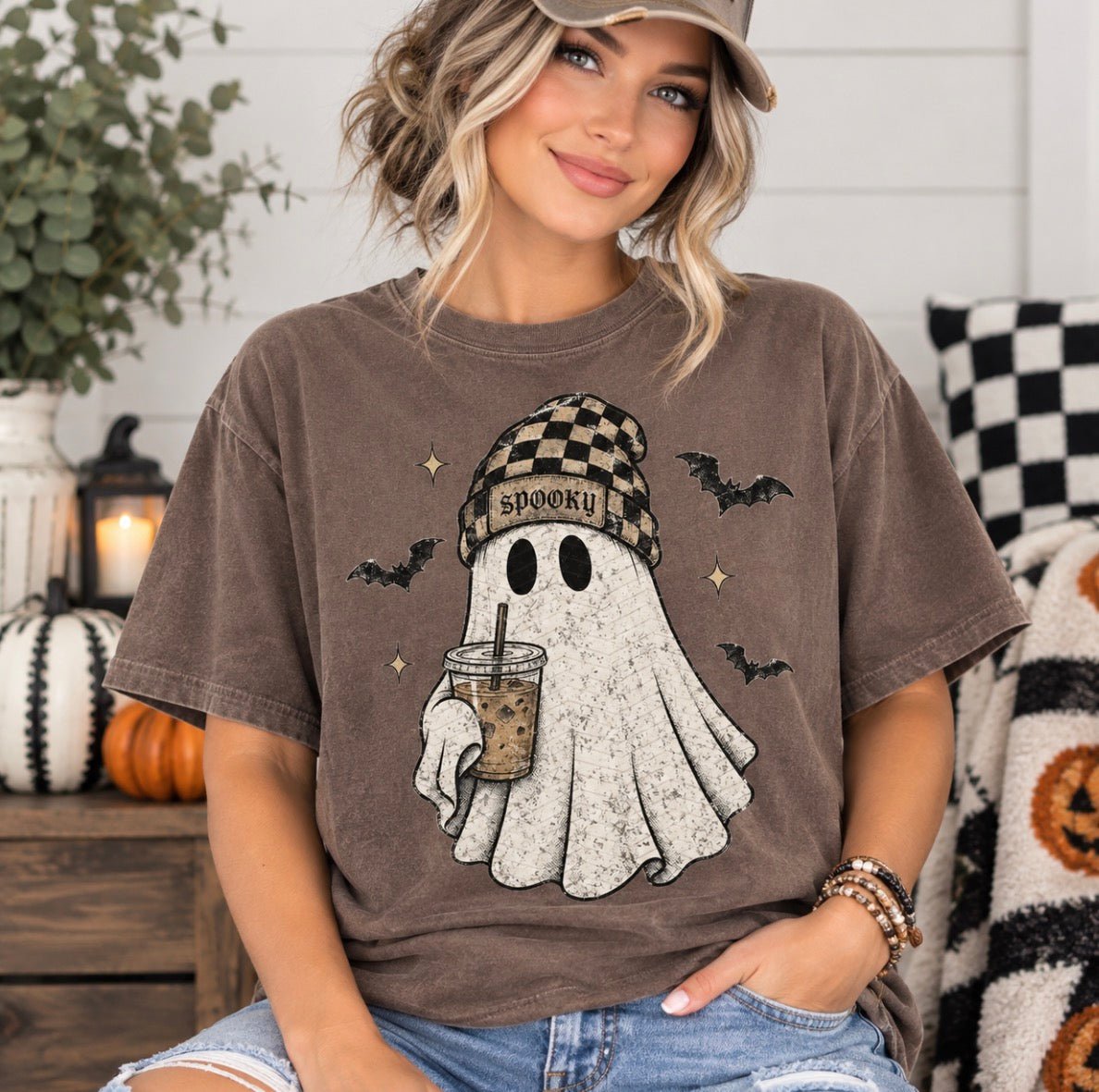 Spooky Ghost w/ Iced Coffee - Kaits Kreations